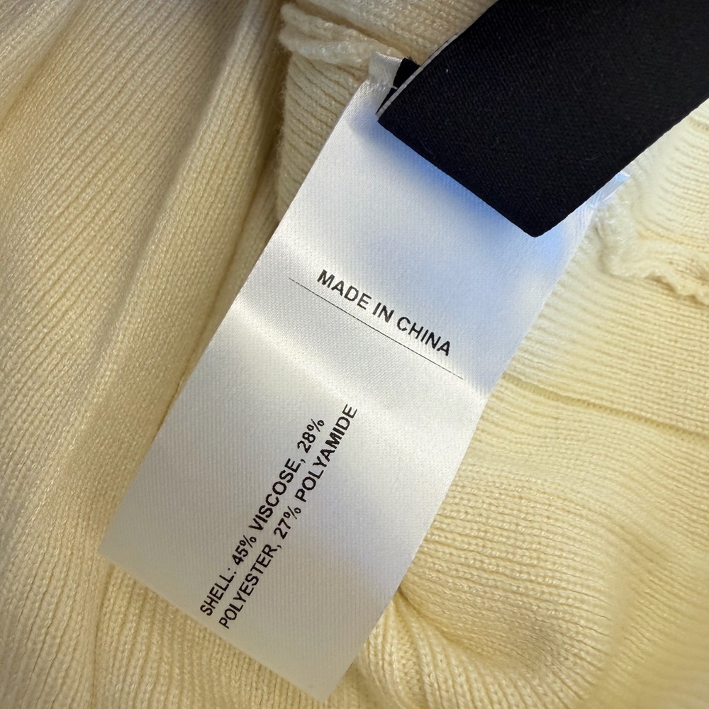 CIDER Pleated Knit Mini Skirt – Size S – Cream / Ivory - Picture 5 of 6